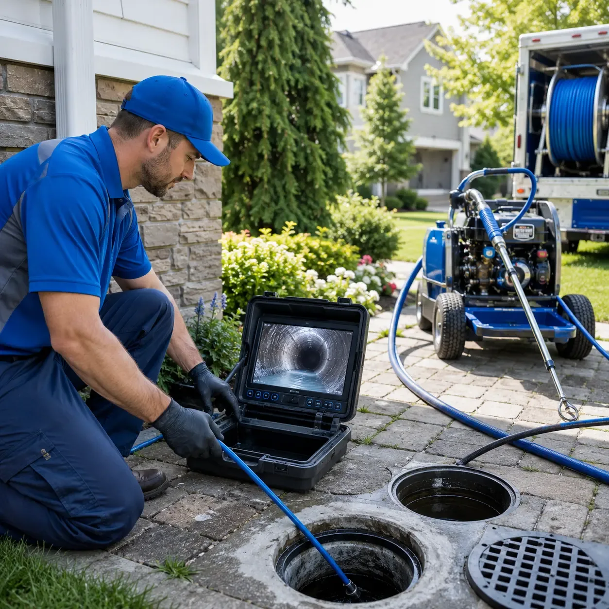 Outdoor drain cleaning professionals serving North Grosvenordale, CT