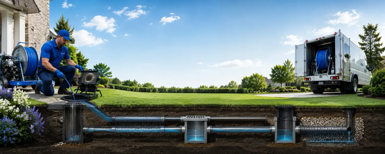 Outdoor drain cleaning information for North Grosvenordale, CT
